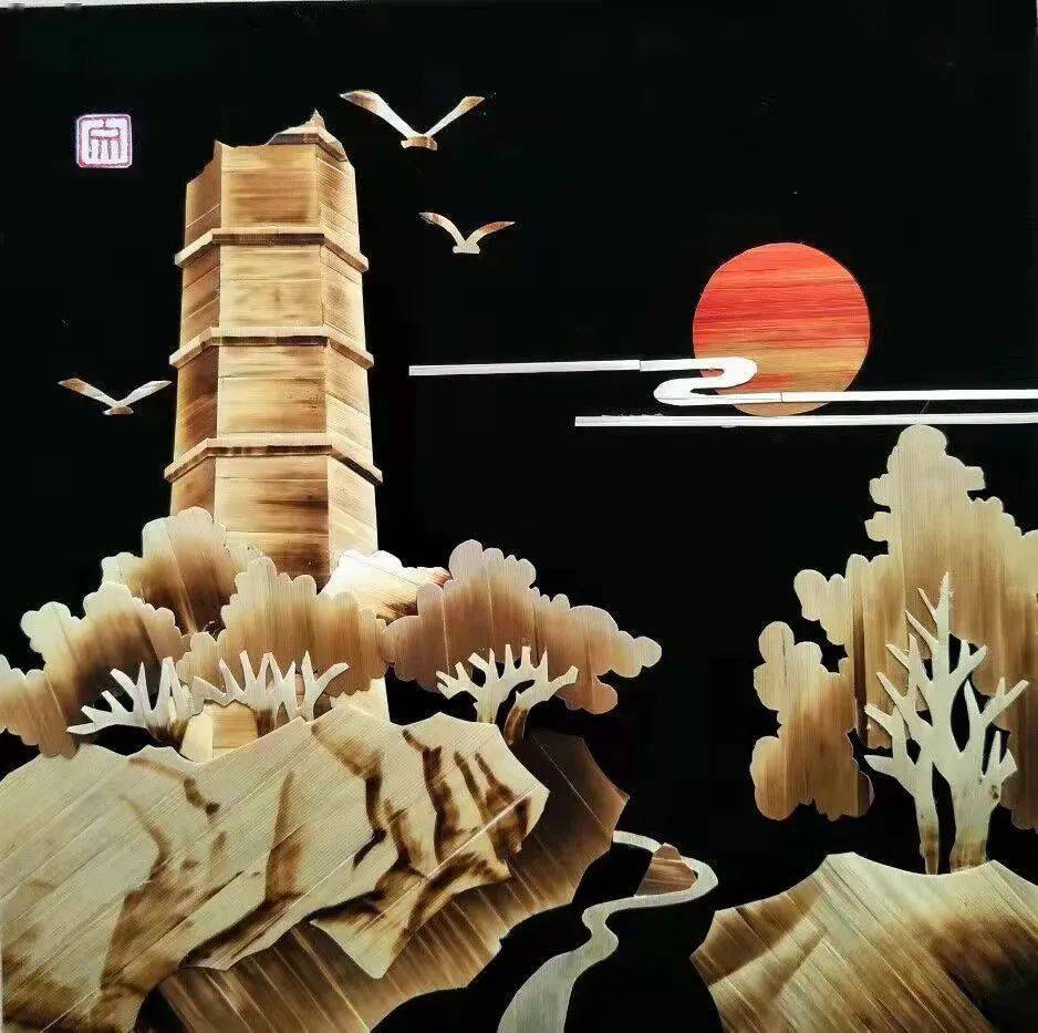 莊浪縣"三區(qū)"文化工作者制作的非遺作品&mdash;&mdash;麥稈畫_民間_平?jīng)鯻習(xí)所